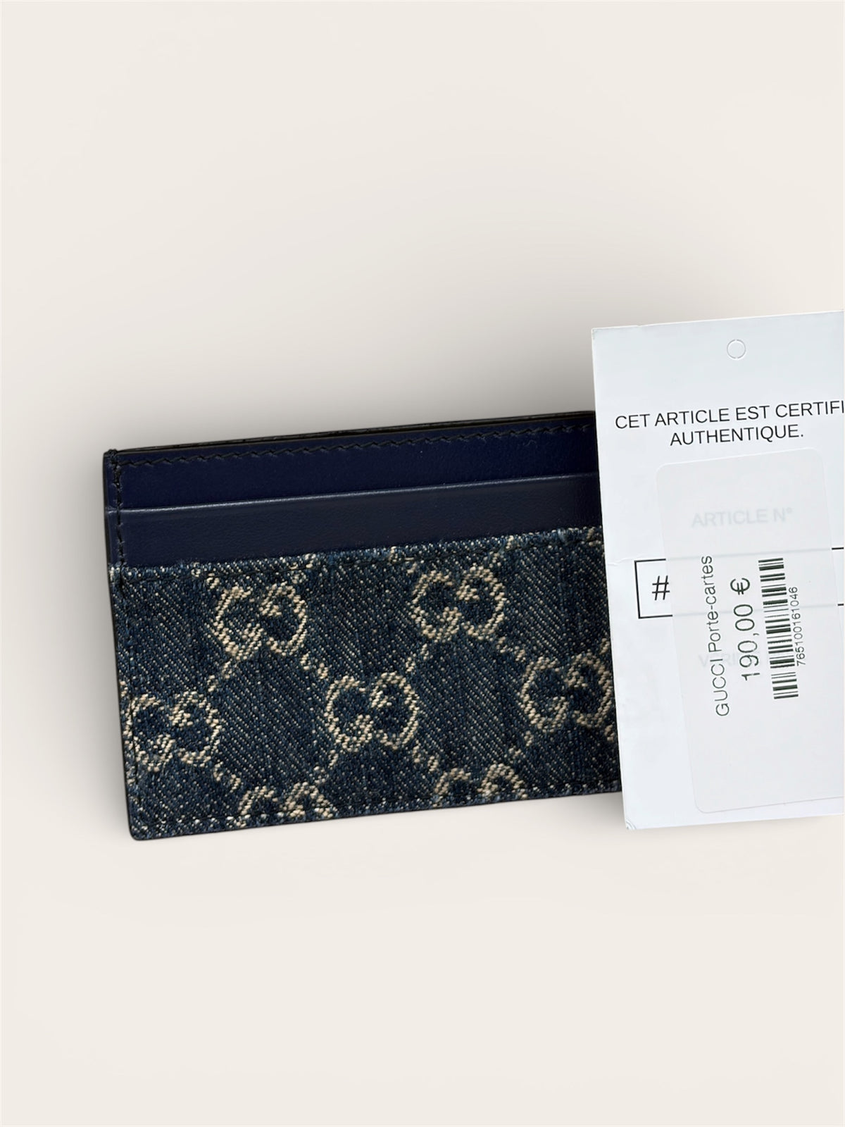 Gucci denim card holder