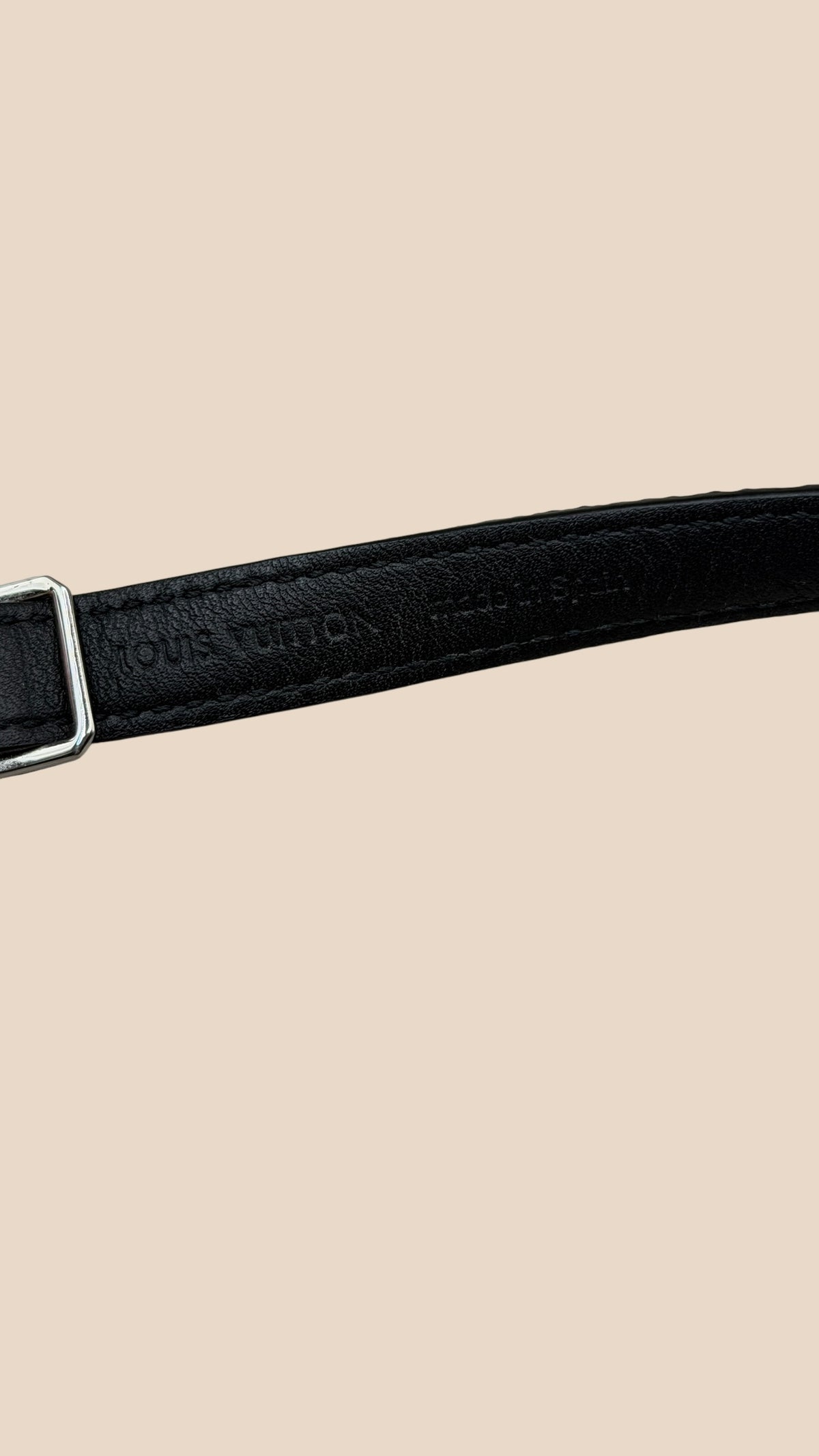 Originele Louis Vuitton Damier Graphite dubbel gewikkelde leren armband