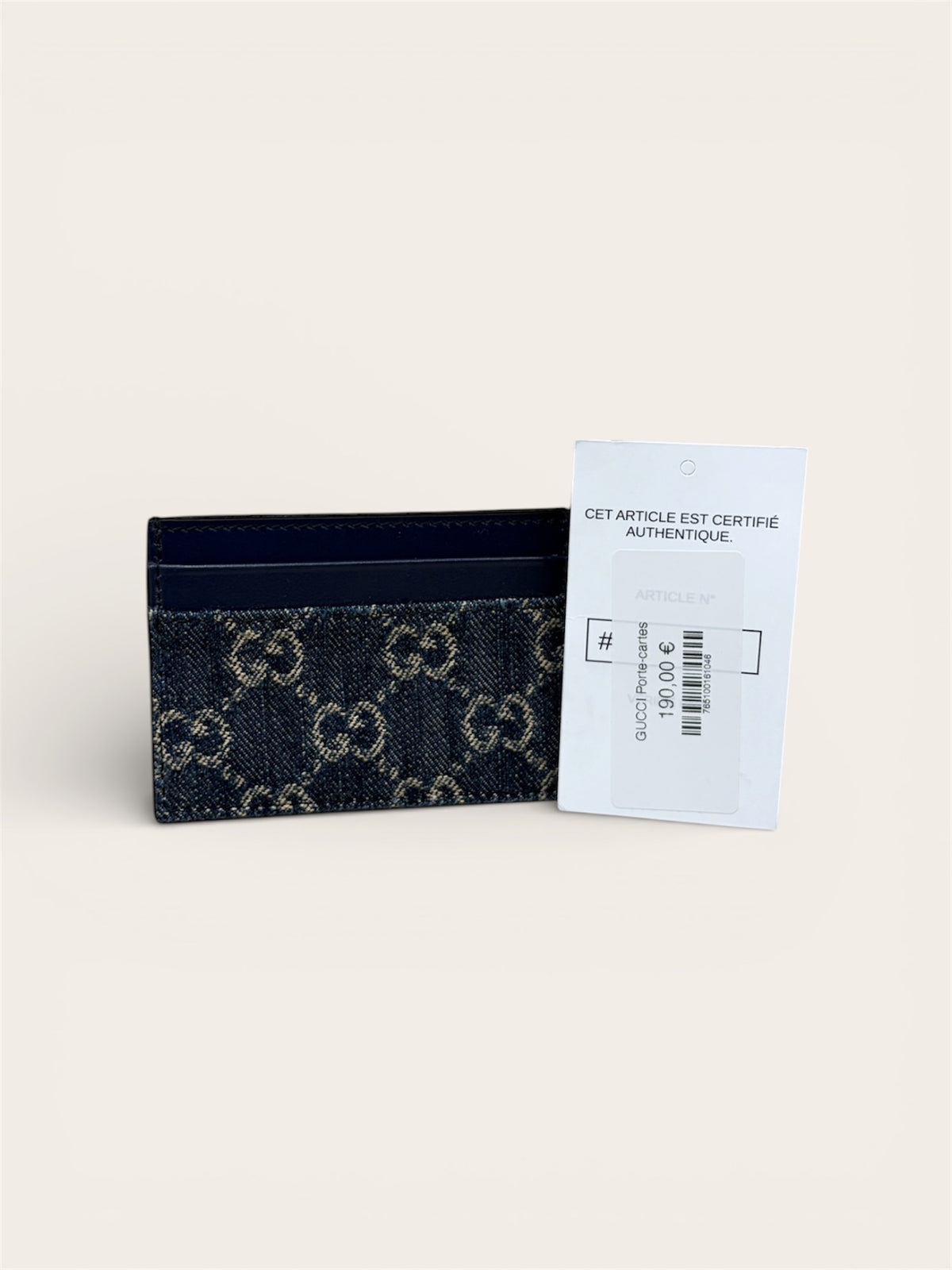 Gucci denim card holder